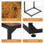 2-Pack C-Shaped Side Table Retro Brown