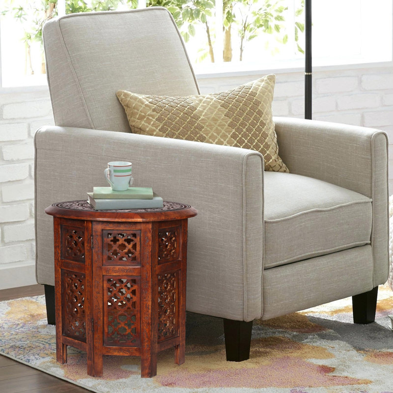Abbeyville Frame End Table, 45cm H x 45cm W x 45cm D, Mahogany