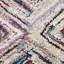 Tapis bleu / rose / jaune touffeté à la main à motif géométrique Anaheim-35506992