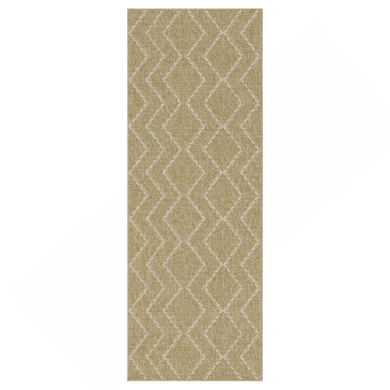 White 7 Ft. 3 In. Indoor/Outdoor Area Rug, Runner 2'7" x 7'3"