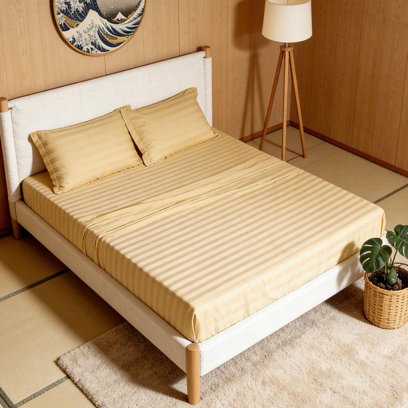 100% Rayon from Bamboo Sheet Set, 16" Deep Pocket Cooling Silky Soft Bed Sheets, Queen Sheet Set with 2 Pieces Pillowcases