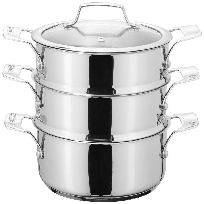 Stellar Steamers Stainless Steel (18/10) Steamer Basket with 18cm Diameter, 32cm H x 24cm W x 24cm D