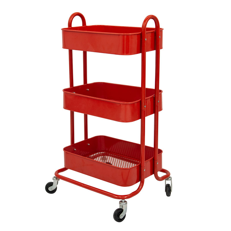 31'' H x 18'' W Utility Cart with Wheels, Red