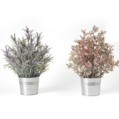Herbes artificielles en pot 11,8 po