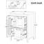 Meuble-lavabo avec lavabo, meuble-lavabo avec deux tiroirs et porte-820817131