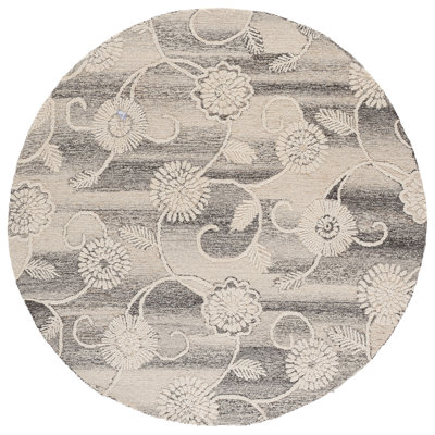 Metro Hand Tufted Wool;Cotton Damask Indoor Rug
