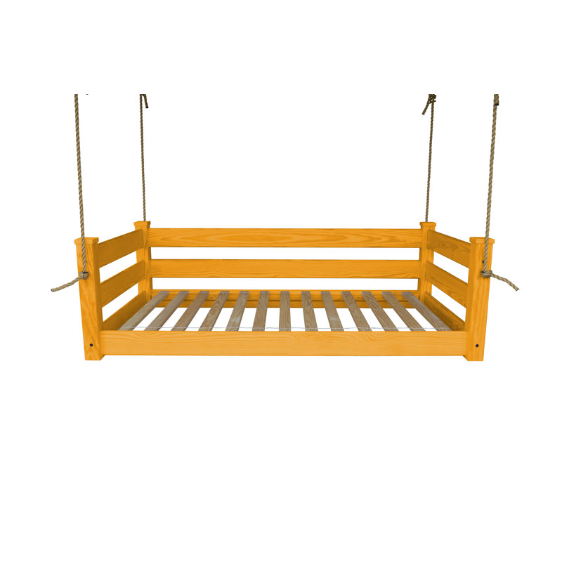 Devell Hanging Daybed, Twin, Honey Stain