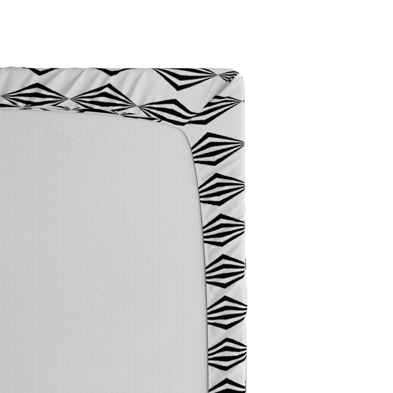 Microfiber Geometric Fitted Sheet, Geometric 2, Twin XL Fitted Sheet