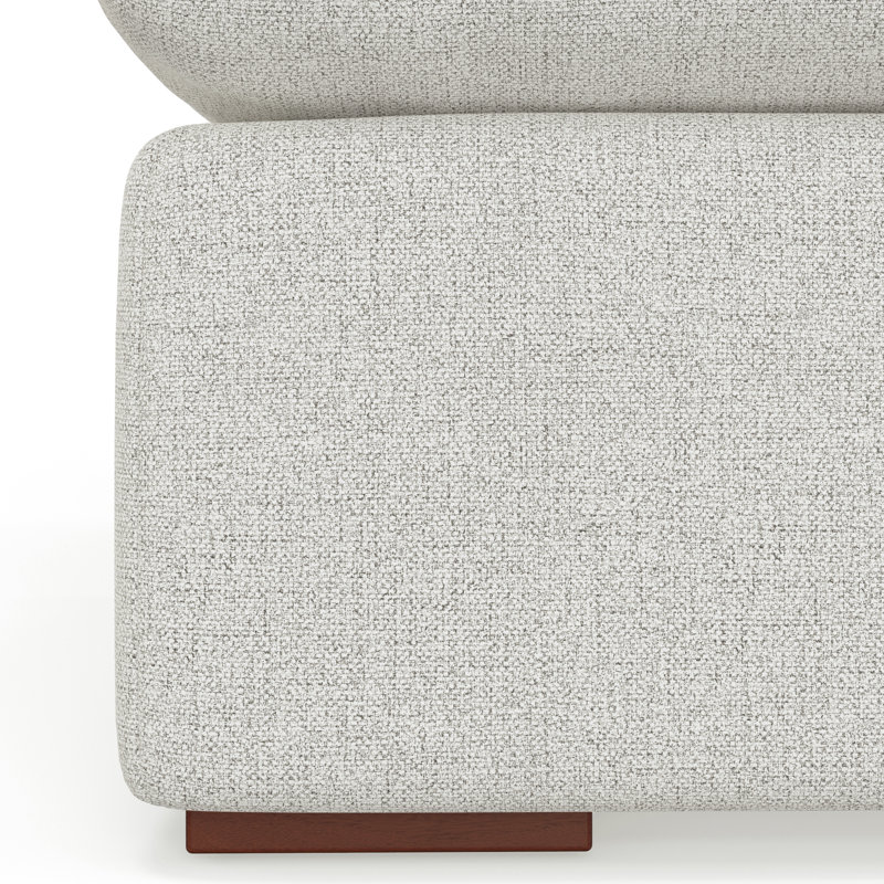Jasmine Right-Arm Sofa Module in Light Gray Chenille Fabric