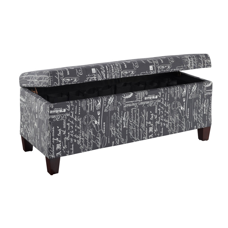 Repose-pieds rectangulaire capitonné avec rangement 48 po Shen