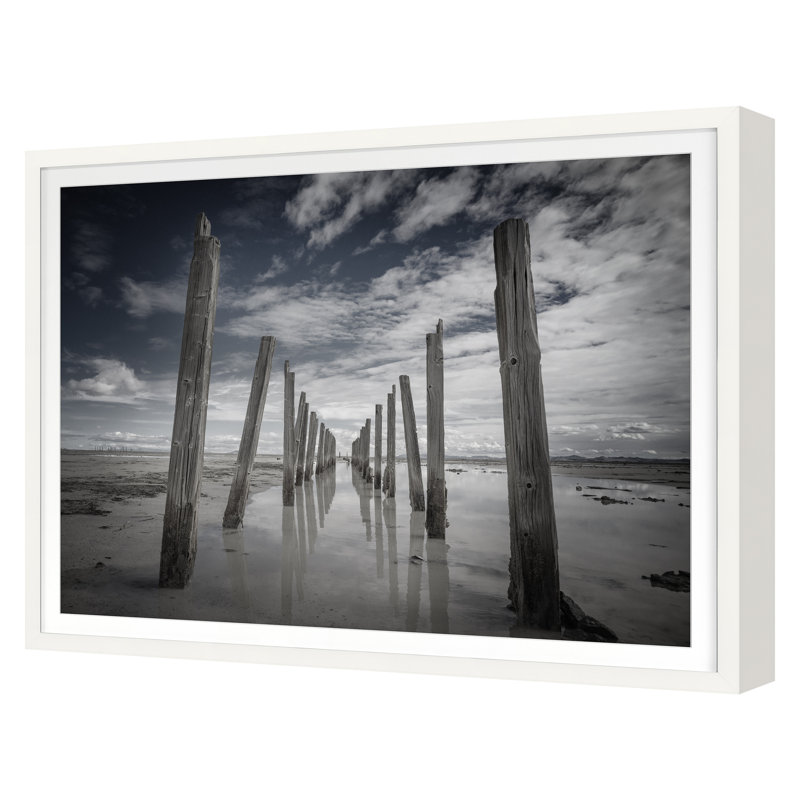 Industrial Jetty 3 Print by Chris Dunker, 36" H x 47" W, White