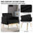 Velet Tufted Armchair With Gold Metal Legs-1602172586