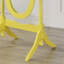 Traditional Queen Anna Style Wood Floor Cheval Mirror, Yellow Finish