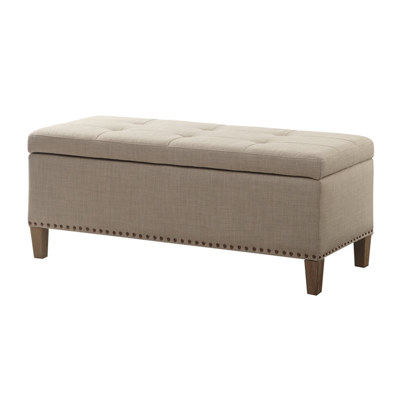 Banc de rangement Bishun, Gris clair