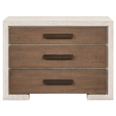 Modern Veil 38" Wide Two-Tone Soft Close Bachelors Chest with Built-In USB Power