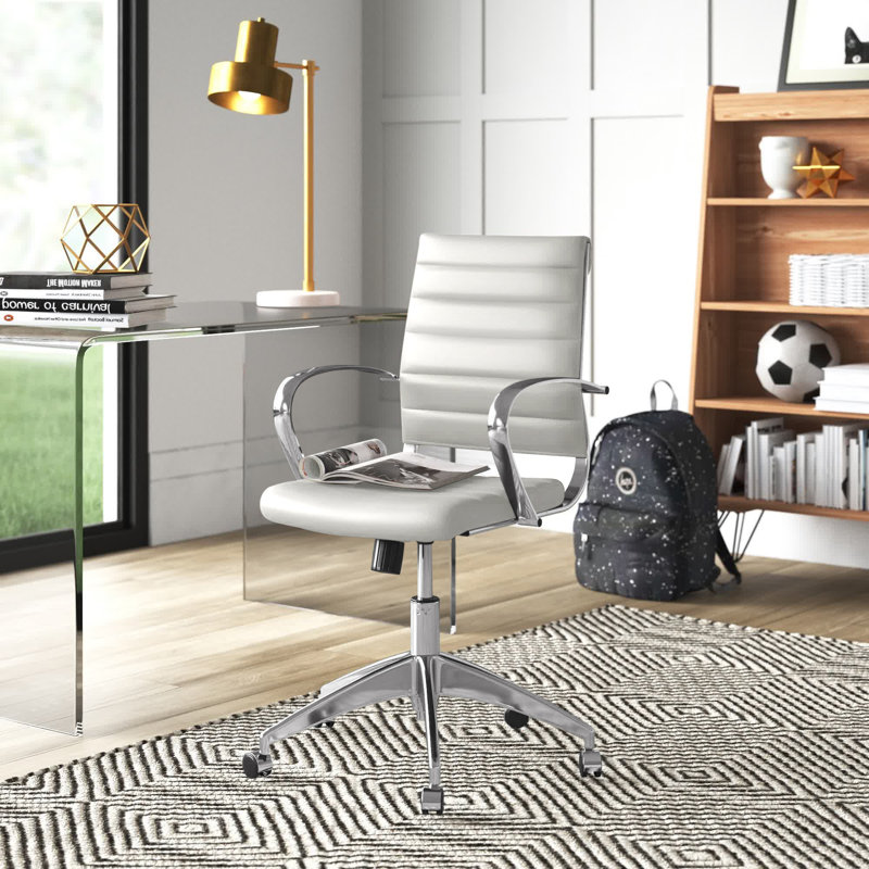 Jive Mid-back Modern Office Chair, White