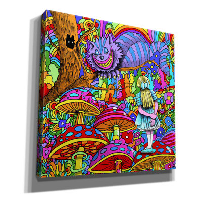 "Epic Graffiti" Cheshire Cat Alice "par Howie Green, Trinx" Cheshire Cat Alice "par Howie Green, art mural sur toile