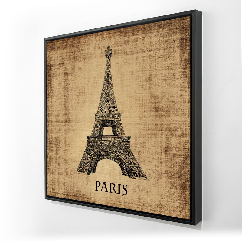 Illustration de la Tour Eiffel - Toile encadrée, décoration intérieure