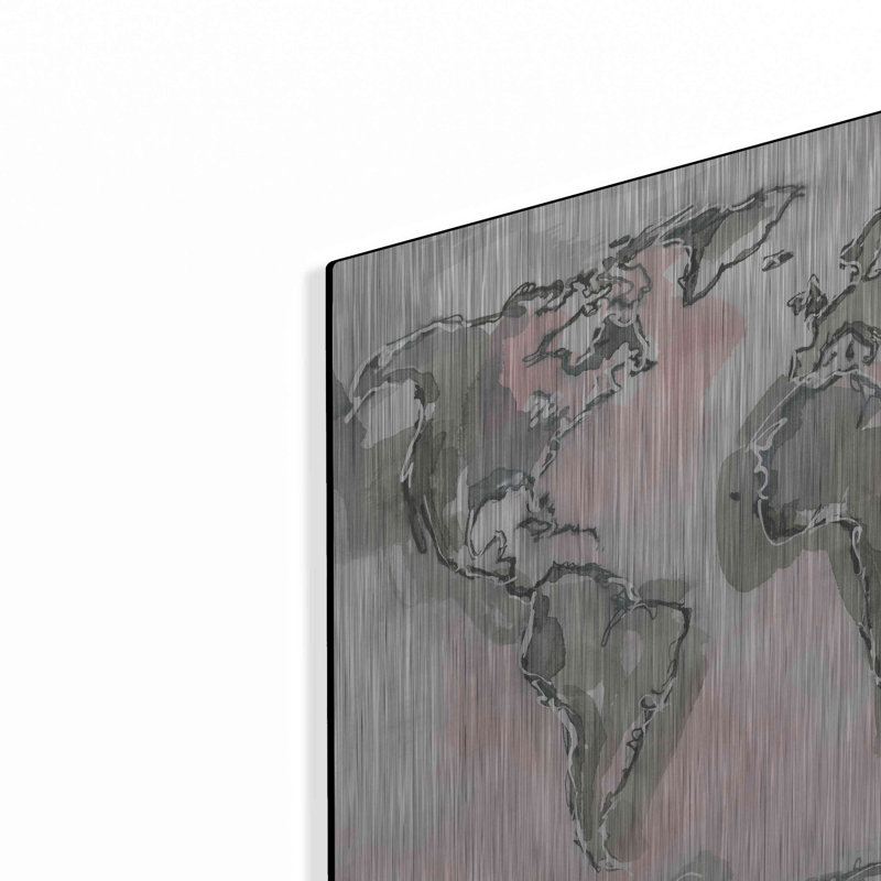 «World Map Blush» par Chris Paschke, H 12 po x l 16 po
