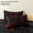 Orylavena 3D Red Glow Geometric Fitted Sheet Set, Black Cubes Digital Print Microfiber Bedding, Twin Full Queen King, No Pillow Insert Included-123044760-123044764