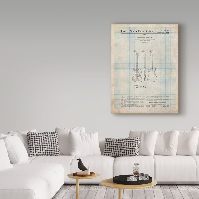 Manilo «Guitare 1», reproduction d'art sur toile tendue, H 19 po x l 14 po