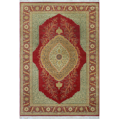 Carlotta One-of-a-Kind 6'2" X 9'2" Wool Area Rug in Rust