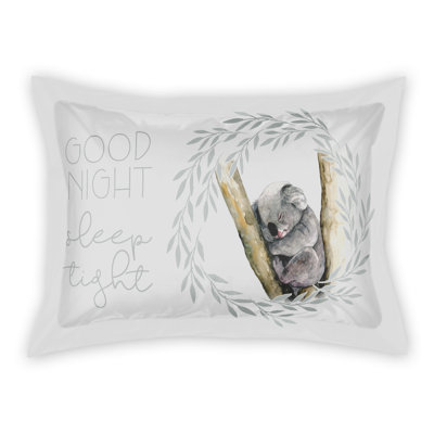 Taie décorative à enveloppes en polyester sleeping Koala