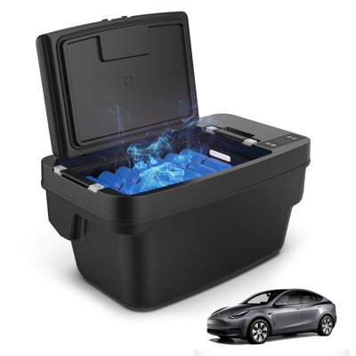 35qt Car Refrigerator for Tesla Model Y, Portable Cooler Freezer Designed with Smart APP Control
