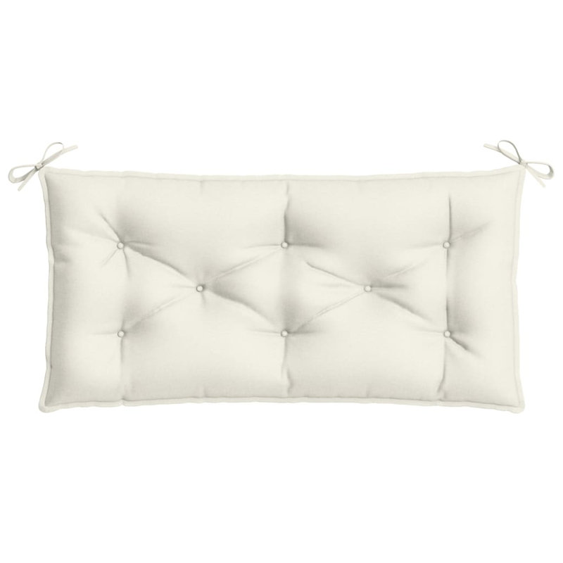 Ebern Designs Garden Bench Cushion 2.8" Fabric, Melange Cream, 39.4" W x 19.7" D