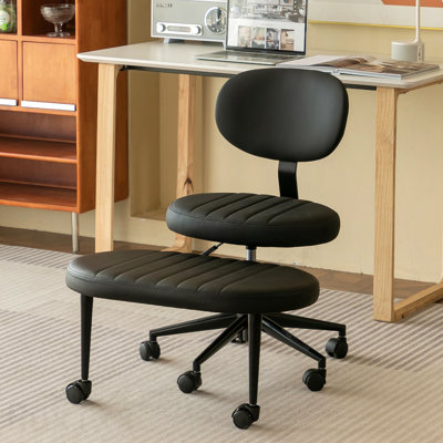 Ergonomic Office Chair – Multi-Position Cross Legged Design For Adults, Swivel Meditation & Adhd Fidget Desk Chair, With Back Support & Rolling Base
