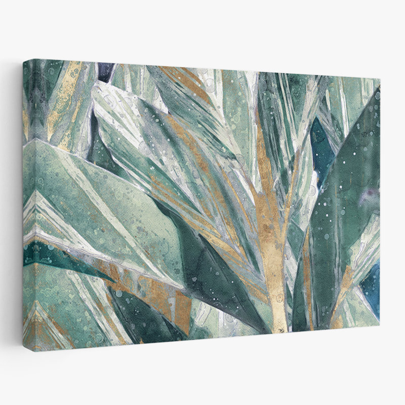 Paysage, nature, plantes, fleurs, abstrait, abstraction de feuilles, art mural, H 24 po x l 36 po
