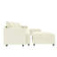 Spacieux modulaire en forme de U avec rangement, rangement en chenille moderne 6 places de 123 po pour le salon