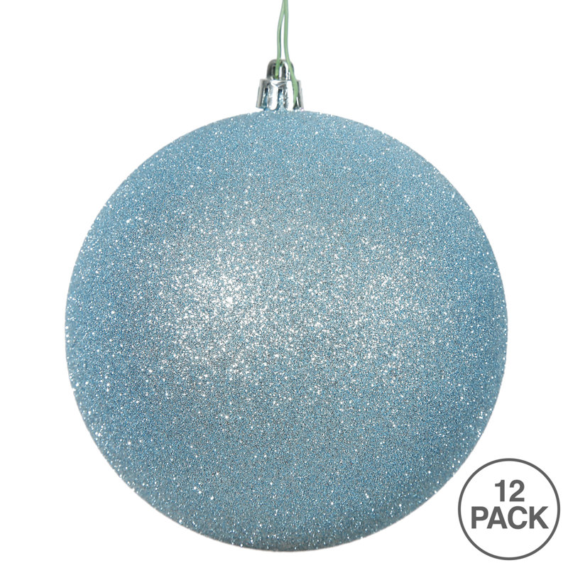 Décoration de boule décorative des Fêtes, H 2,75 po x l 2,75 po x P 2,75 po, Bleu pastel