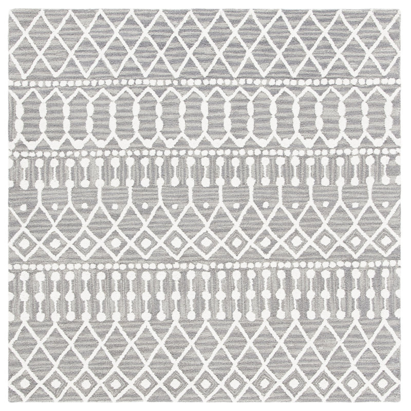 Brylee Hand Tufted Wool Southwestern Rug, Square 6'