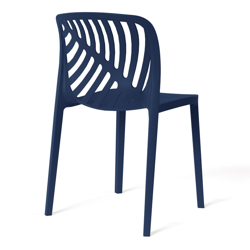 Ensemble de 2 chaises de patio empilables, Navy