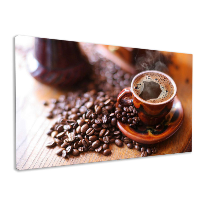 Food & Drink Collection Morning Coffee - Wrapped Canvas Print, 31cm H x 51cm W x 2cm D