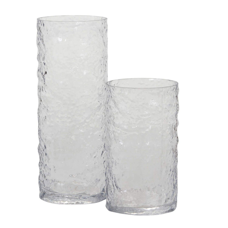 Elosie Handmade Glass Table Vase, 8" H x 4.5" W x 4.5" D