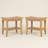 Solid Teak Wood Spa Stool with Storage Shelf (Set of 2)-706539882