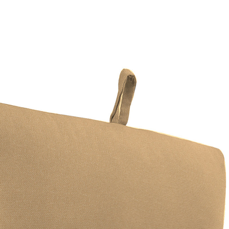 22" x 44" Outdoor Chair Cushion with Ties and Loop (Set of 2), Brown
