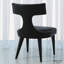 Anvil Back Dining Chair-Black Leather-38436463