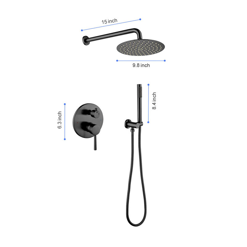 Rain Shower Head Systems Wall Mounted Shower