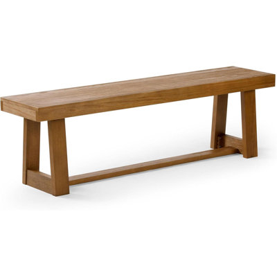 Solid Wood Entryway Bench, Wooden Outdoor Bench