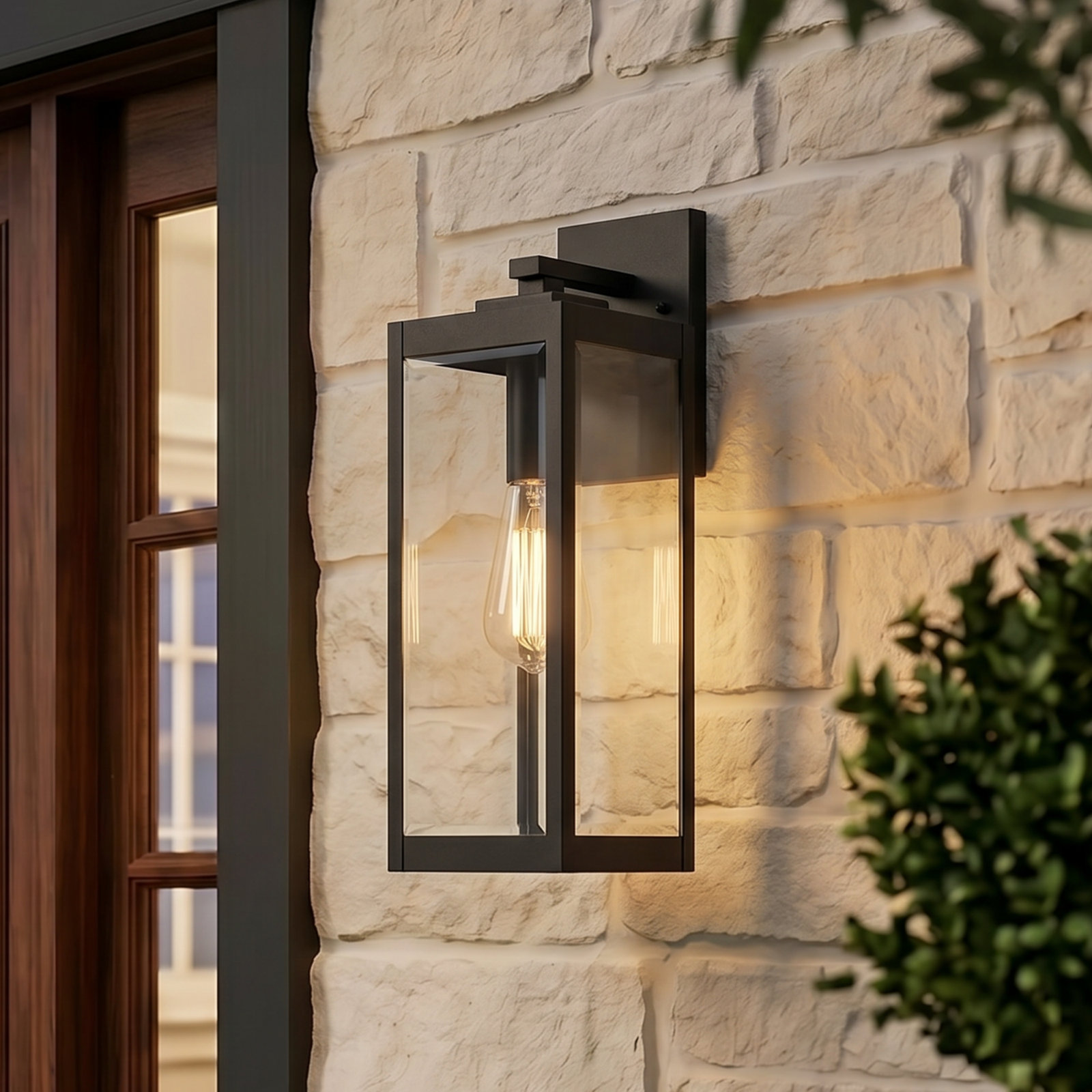 Ainsworth Outdoor Wall Lantern, 17" H x 6" W x 7.5" D