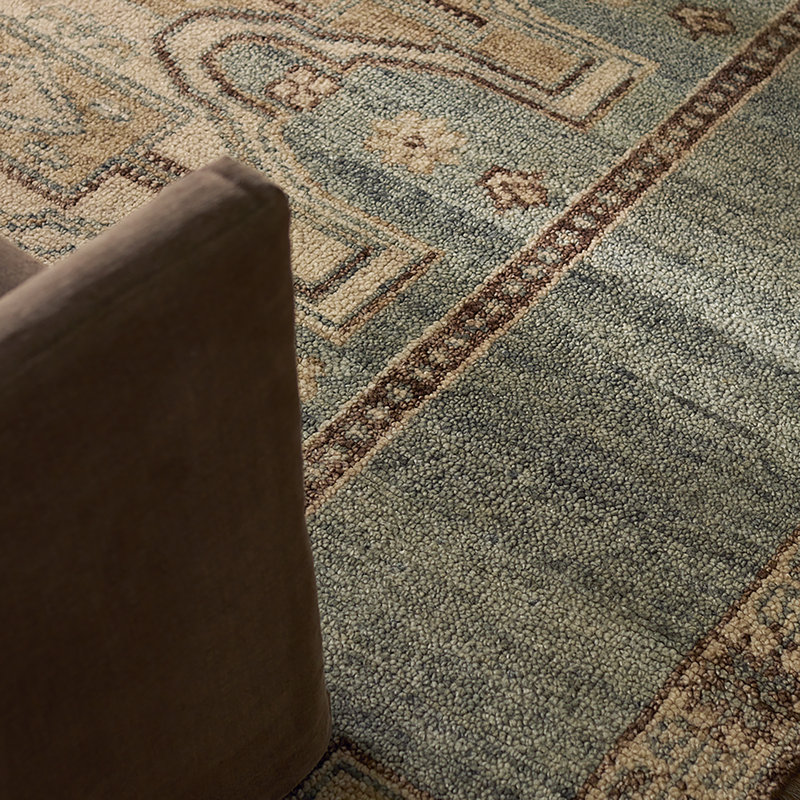 Jaipur Living Elain AZA02 Handknotted Oriental Blue Area Rug (9'x12'), Rectangle 8' x 10'
