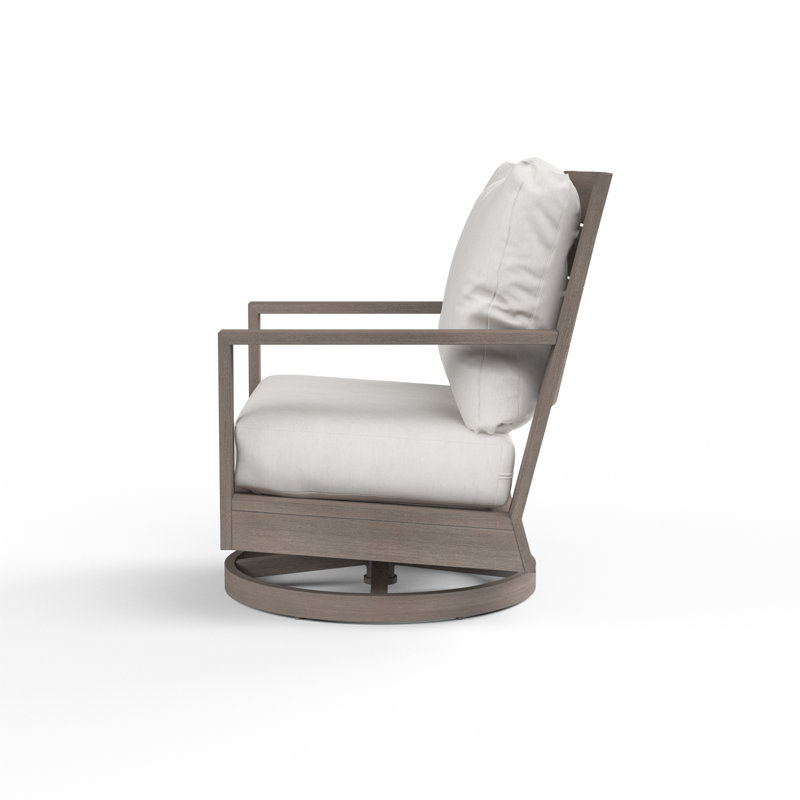 Laguna Outdoor Patio Swivel Lounge Chair with Sunbrella Cushions, Canvas Flax Sunbrella®