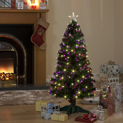 Lighted Artificial Pine Christmas Tree