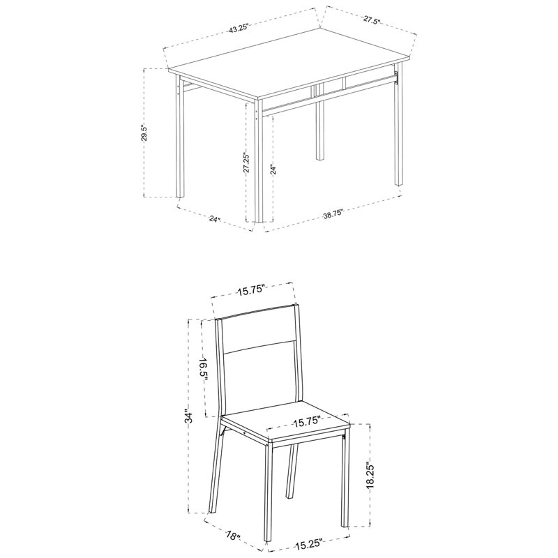 Brun foncé et noir mat 5, style transitionnel pour les petits espaces, condos style 5 po et noir, métal