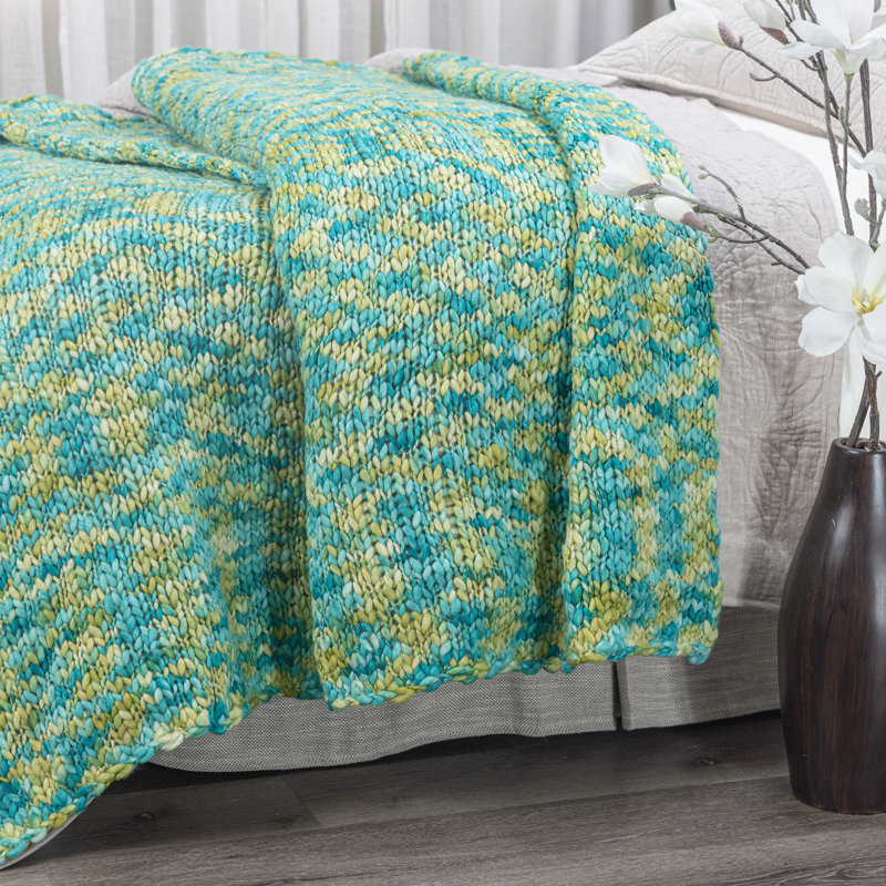 Madissonm Hand Woven Throw Blanket, Everglade