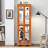 Glass Wine Cabinet With Movable Partition And Sophisticated Style Display Abundant Space