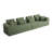 106.3" L-Shaped Corduroy Modular Sectional Sofa, Compressed Convertible Sleeper Bed, Upholstered Comfy Couch For Small Space, No Assembly Required-1168654826